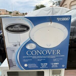 Harbor Bay Conover Bath Fan with Light - White